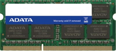Memoria RAM ADATA PC3L 12800, 4 GB, DDR3L, 1600 MHz, 204-pin SO-DIMM, Portátil